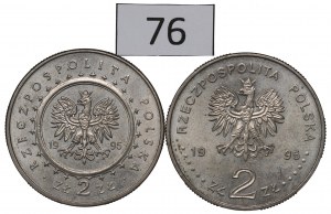 Third Republic, Set of 2 Gold 1995 - Battle of Warsaw and Baths.
