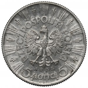 II Republic of Poland, 5 zloty 1938 Pilsudski