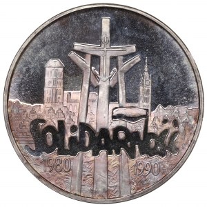 Third Republic, 100,000 zloty 1990 Solidarity Type A