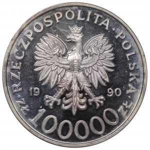III RP, 100.000 złotych 1990 Solidarność typ A
