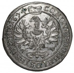 Schlesien, Duchy of Oels, Silvius Friedrich, 6 kreuzer 1674