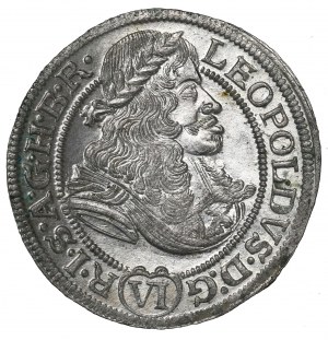 Schlesien under Habsburg, Leopold I, 6 kreuzer 1673, Breslau