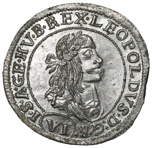 Hungary, Leopold I, 6 kreuzer 1673