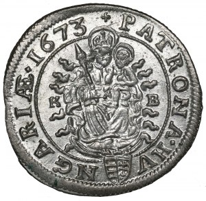 Hungary, Leopold I, 6 kreuzer 1673