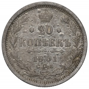 Russia, Nicholas II, 20 kopecks 1901