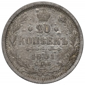 Russia, Nicholas II, 20 kopecks 1901