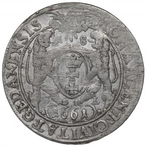 John II Casimir, 18 groschen 1661, Danzig - PR