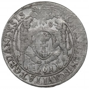 John II Casimir, 18 groschen 1661, Danzig - PR