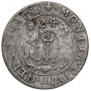 Sigismund III, 18 groschen 1624, Danzig - date overstriked