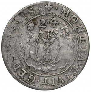 Sigismund III, 18 groschen 1624, Danzig - date overstriked