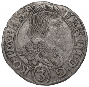 Austria, Ferdinand II, 3 kreuzer 1638, Prague