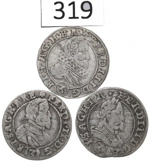 Austria, Lot 3 kreuzers 1628-32