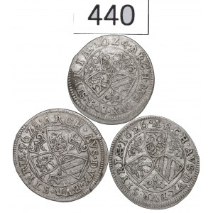 Austria, set di 3 krajcars 1624-28