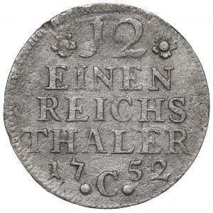 Germany, Prussia, 1/12 thaler 1752 C