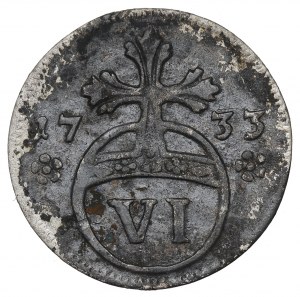 Germany, Brunswick-Wolfenbüttel, 6 pfennige 1733