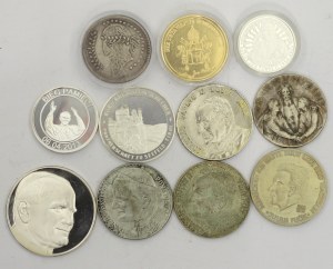 A set of medals - including silver
