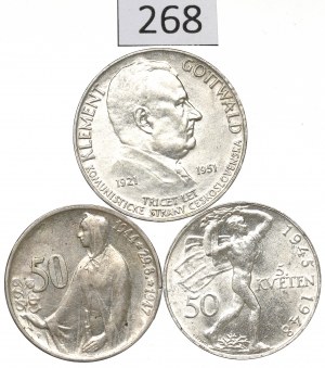 Czechoslovakia, Lot 50-100 crown 1947-51