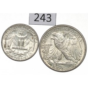 USA, Set 1/4-1/2 Dollaro 1942