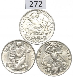 Czechoslovakia, Lot 10-100 crown 1948-55