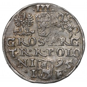Sigismund III Vasa, 3 Groschen 1595 Olkusz