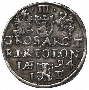 Sigismund III, 3 groschen 1594, Olcusia