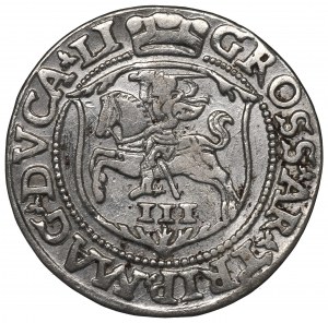 Sigismund II Augustus, 3 groschen 1563, Vilnius - L/LI