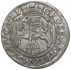 Sigismund II Augustus, 3 groschen 1563, Vilnius - L/LI