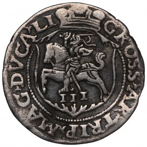 Sigismund II Augustus, 3 groschen 1563, Vilnius - LI/L