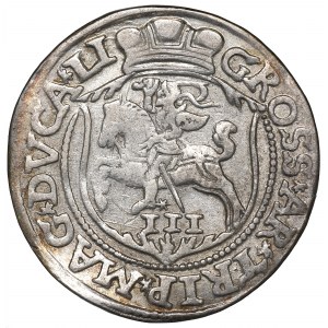 Sigismund II Augustus, 3 groschen 1563, Vilnius - L/LI