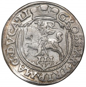 Sigismund II Augustus, 3 groschen 1563, Vilnius - L/LI