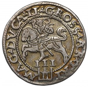 Sigismund II Augustus, 3 groschen 1562, Vilnius - L/LI