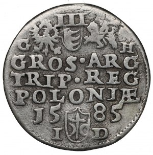 Stephan Bathory, 3 groschen 1585, Olcusia - G-H