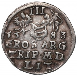 Stefan Batory, Trojak 1583, Vilnius - Leliwa pod bustou