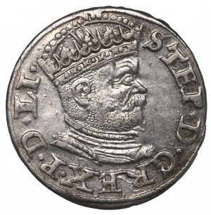 Stephen Bathory, 3 groschen 1586, Riga