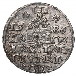 Stephen Bathory, 3 groschen 1586, Riga