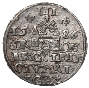 Stephen Bathory, 3 groschen 1586, Riga