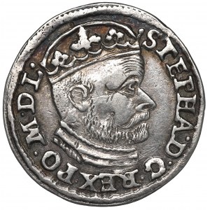 Stephan Bathory, 3 groschen 1585, Olcusia - N-H