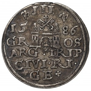Stephen Bathory, 3 groschen 1586, Riga