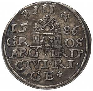 Stephen Bathory, 3 groschen 1586, Riga