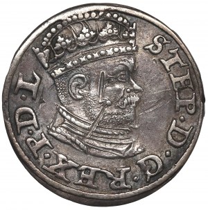 Stephen Bathory, 3 groschen 1586, Riga