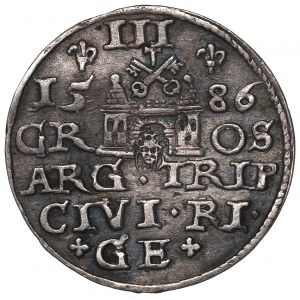 Stephen Bathory, 3 groschen 1586, Riga