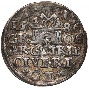 Stephen Bathory, 3 groschen 1586, Riga