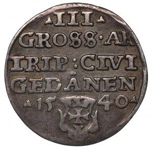 Sigismund I the Old, 3 groschen 1540, Danzig