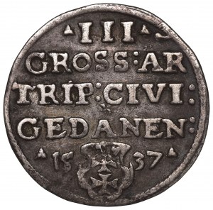 Sigismund I the Old, 3 groschen 1537, Danzig