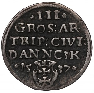 Sigismund I the Old, 3 groschen 1537, Danzig