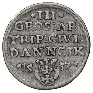 Sigismund I the Old, 3 groschen 1537, Danzig