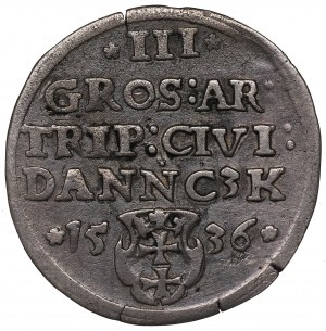 Sigismund I, 3 groschen 1536, Danzig