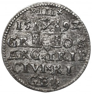 Sigismund III, 3 groschen 1592, Riga