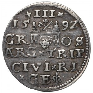 Sigismund III, 3 groschen 1592, Riga