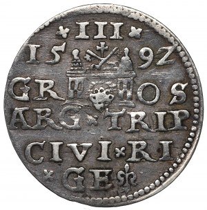 Sigismund III, 3 groschen 1592, Riga